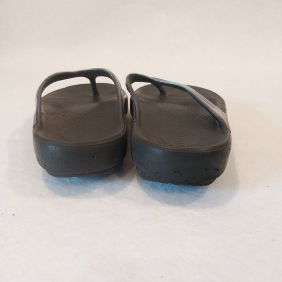 OOFOS Flip Flop Thong Sandal Womens 7 Atlantis Blue OOlala Luxe Recovery - Picture 9 of 11